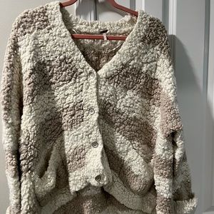 Free people szM grey and cream cardigan